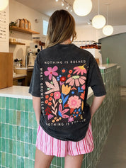 Nothing Is Forced Double Sided Washed T-shirt