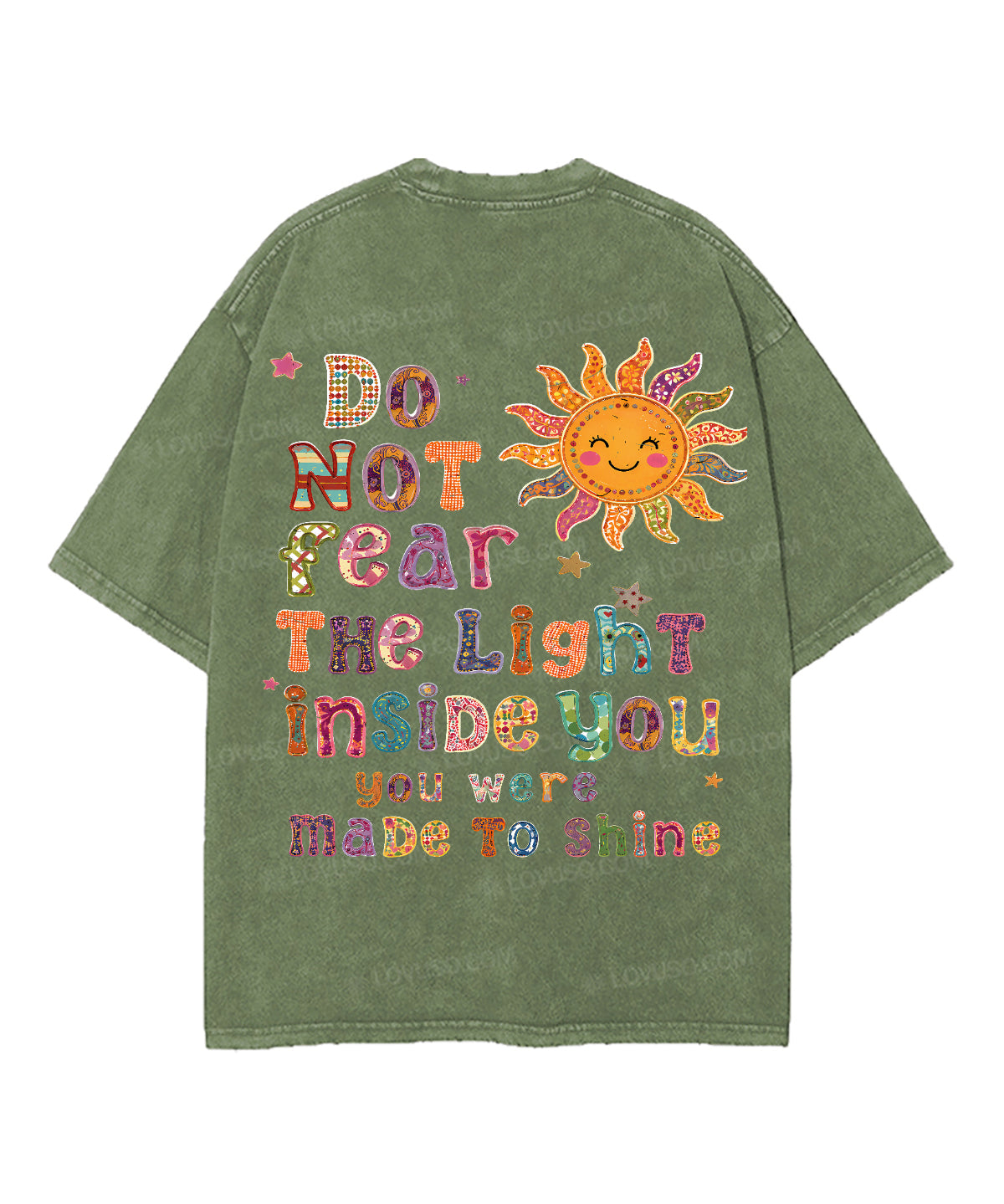 You Were Made To Shine Double Sided Washed T-shirt