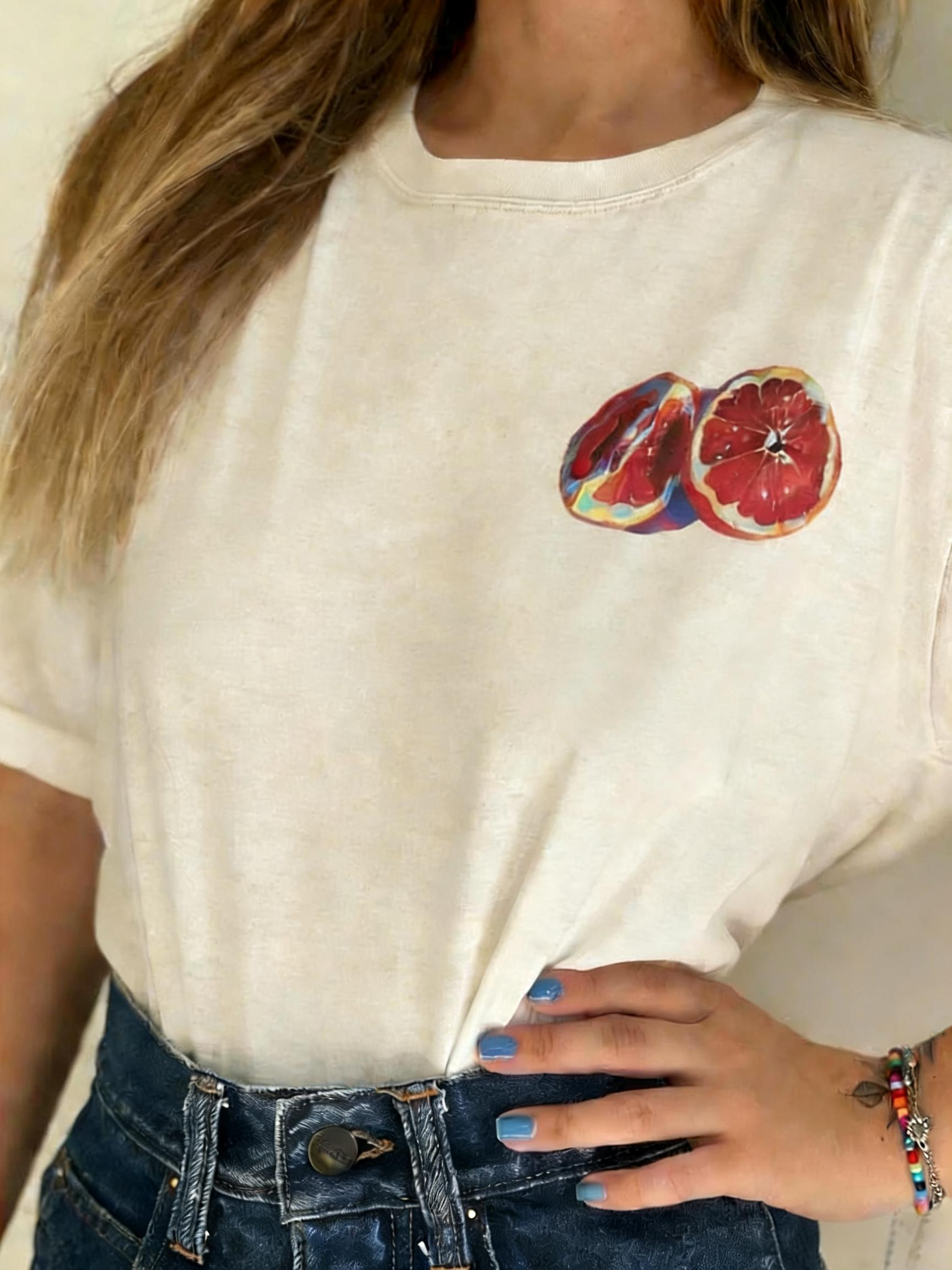 The Fruit Of Becoming Softly Double Sided Washed T-shirt